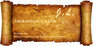 Jankovics Leila névjegykártya