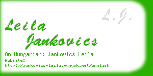leila jankovics business card